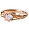Leaves Engagement Ring #6 Rose Gold and Moissanite Catalogue