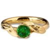 Leaves Engagement Ring #6 Rose Gold and Emerald Catalogue