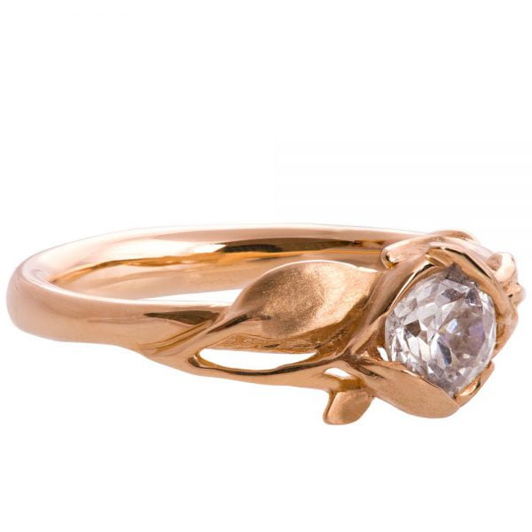 Leaves Engagement Ring #6 Rose Gold and Diamond Catalogue