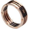 טבעת נישואין ייחודית בעיצוב מודרני עשויה בעבודת יד, מורכבת משילוב של כסף וזהב לבן BNG #1 טבעות נישואין