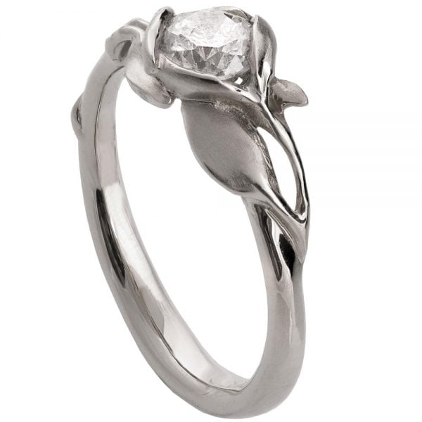 Leaves Engagement Ring #6 White Gold and Diamond Catalogue