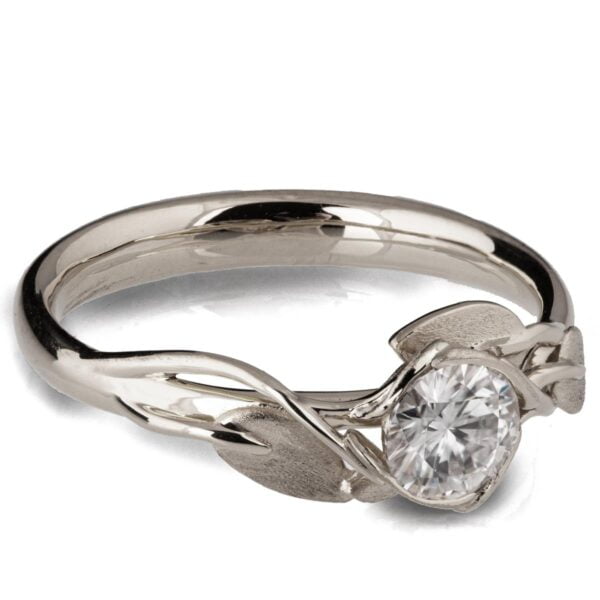 Leaves Engagement Ring #6 White Gold and Diamond Catalogue