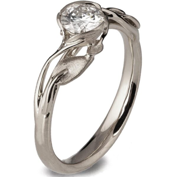 Leaves Engagement Ring #6 Platinum and Diamond Catalogue