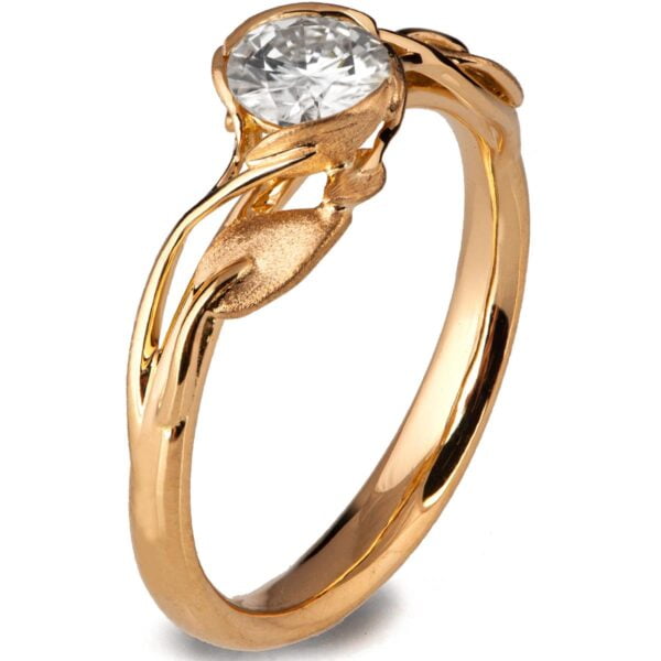 Leaves Engagement Ring #6 Rose Gold and Diamond Catalogue