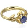 טבעת אירוסין בעיצוב עלים מעודן עשויה פלטינה ומשובצת יהלום #LEAVES4 טבעות אירוסין