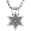 שרשרת מגן דוד ייחודית עשויה זהב לבן וכסף מושחר ומשובצת יהלומים קטלוג