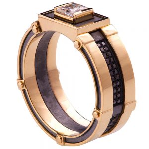 Men’s Signet Ring Rose Gold and Moissanite BNG15 Catalogue