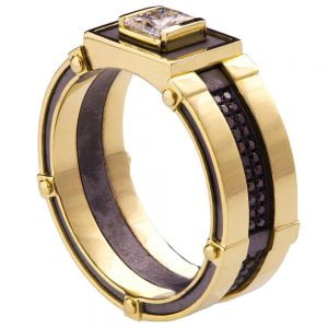 Men’s Signet Ring Yellow Gold and Moissanite BNG15 Catalogue