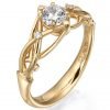 טבעת אירוסין יפהפיה בשיבוץ יהלום עשויה זהב צהוב ENG #9 טבעות אירוסין