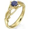 Celtic Engagement Ring Rose Gold Sapphire and Diamonds ENG9 Catalogue