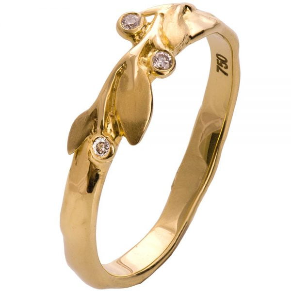 Leaves Ring #9D Yellow Gold Diamond Ring Catalogue