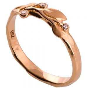 Leaves Ring #9D Rose Gold Diamond Ring Catalogue
