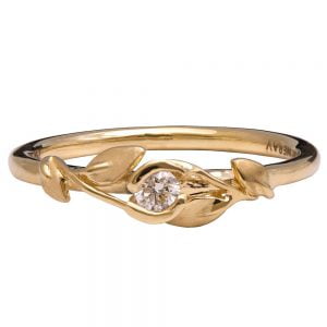 Leaves Engagement Diamond Ring