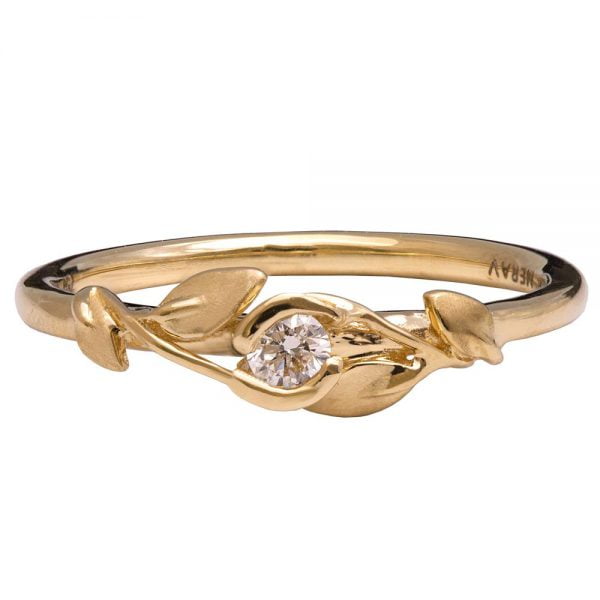 Leaves Engagement Diamond Ring