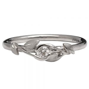 Leaves Engagement Ring #14 White Gold and Diamond Catalogue