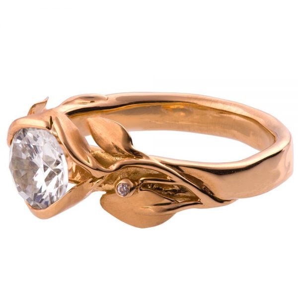 Leaves Engagement Ring #10 Rose Gold and Diamond Catalogue