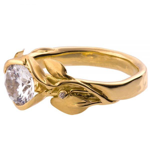 Leaves Engagement Ring #10 Yellow Gold and Diamond Catalogue