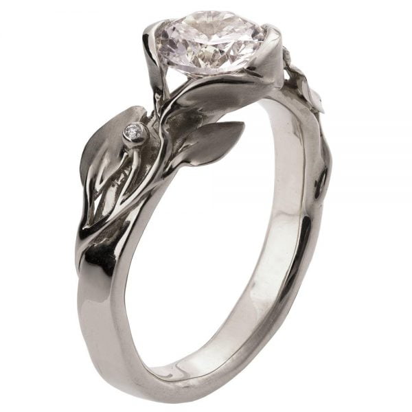 Leaves Engagement Ring #10 Platinum and Diamond Catalogue