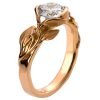 טבעת עלים עשויה זהב לבן ומשובצת מואסניט – Leaves #10 טבעות אירוסין