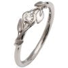 טבעת אירוסין בעיצוב עלים עשויה זהב לבן ומשובצת יהלום LEAVES #14 טבעות אירוסין