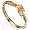 טבעת נישואין בעיצוב עלים עדין בזהב לבן #LEAVES1 טבעות נישואין