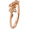 טבעת עלים עשויה זהב לבן ומשובצת יהלומים LEAVES #11 טבעות אירוסין