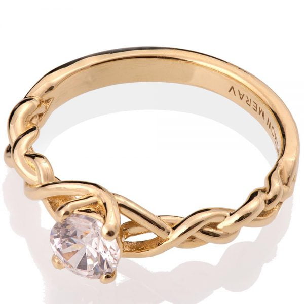 Braided Engagement Ring Yellow Gold and Diamond 2 Catalogue