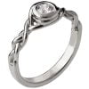 טבעת אירוסין משובצת יהלום עשויה זהב לבן Braided #5 טבעות אירוסין