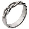 טבעת נישואין קלועה עשויה פלטינה Braided #6 טבעות נישואין