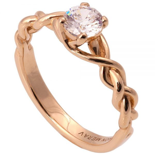 Braided Engagement Ring Rose Gold and Diamond 2 Catalogue