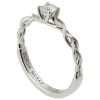 Braided Celtic Engagement Ring White Gold and Diamond