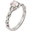 Braided Engagement Ring White Gold and Diamond