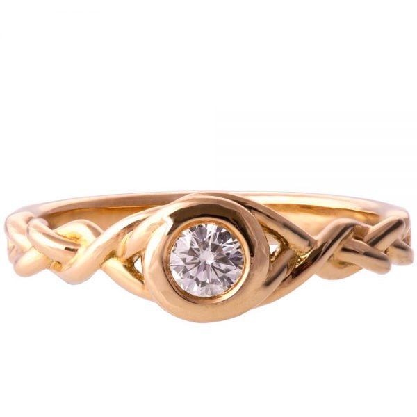 Braided Engagement Ring Yellow Gold and Diamond 5 Catalogue