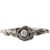 טבעת אירוסין בעיצוב ורד משובצת יהלום עשויה משילוב של זהב לבן וצהוב Rose #3 טבעות אירוסין