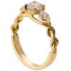 Braided Three Stone Engagement Ring Rose Gold and Diamonds 7 Catalogue