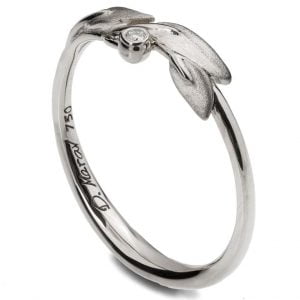Leaves Ring Platinum Diamond Ring