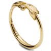 טבעת עלים עדינה עשויה פלטינה משובצת יהלום LEAVES #1D טבעות נישואין