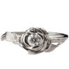 טבעת אירוסין בעיצוב ורד יפהפה משובצת יהלום עשויה זהב לבן Rose #4 טבעות אירוסין