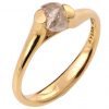 Raw Diamond Tension Engagement Ring Rose Gold Catalogue