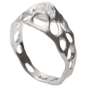 Raw Diamond Bio Engagement Ring Platinum E Catalogue