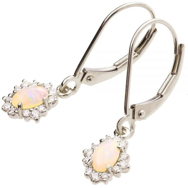 Opal Earrings White Gold and Diamonds Catalogue