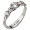 טבעת אירוסין קלועה עשויה זהב לבן ומשובצת יהלומים Braided #8s טבעות אירוסין