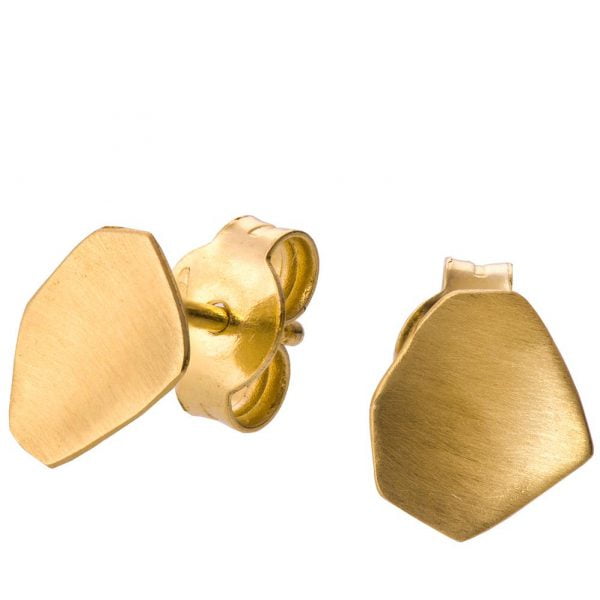 זוג עגילי 'אדמה סדוקה' עשויים זהב צהוב קטלוג
