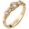 טבעת אירוסין קלועה עשויה זהב אדום ומשובצת יהלומים Braided #8s טבעות אירוסין
