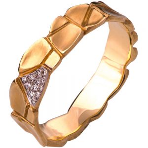 Parched Earth Wedding Band Rose Gold and Diamonds 6D Catalogue