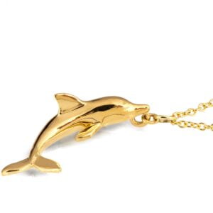 תליון דולפין עשוי זהב צהוב קטלוג