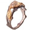Raw Diamond Twig Engagement Ring Rose Gold