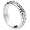 טבעת נישואין בעיטור צמה עשויה זהב לבן Braided #9 טבעות נישואין