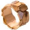 טבעת בהשראת הטבע עשויה זהב צהוב ומשובצת יהלומים 'אדמה סדוקה' Parched Earth #2D טבעות נישואין