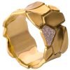 טבעת 'אדמה סדוקה' בעבודת יד עשויה זהב צהוב Parched Earth #6 טבעות נישואין